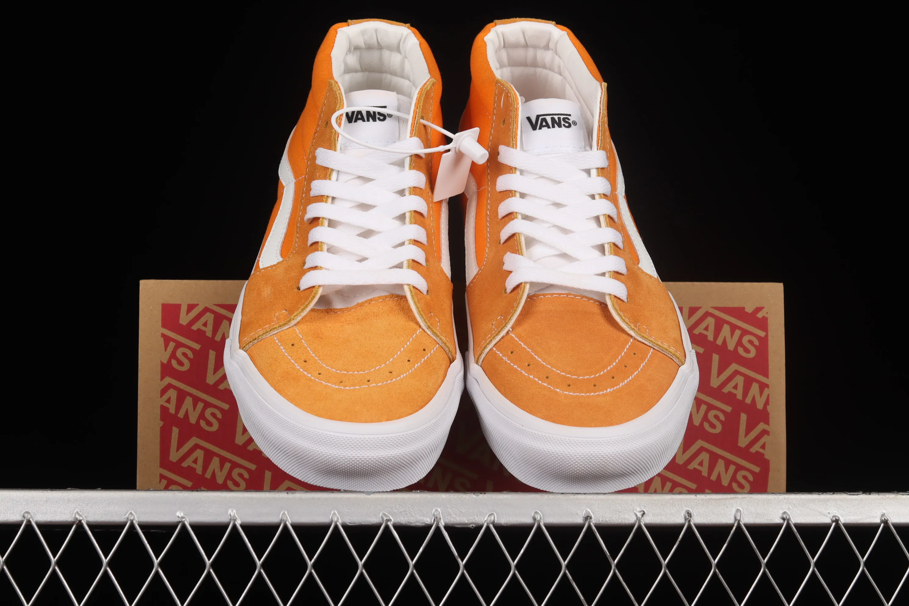 All categories Vans Vans series Vans Mid Vans China Vans Sk8-Mid Vans 2022 spring new orange soda mid-top skateboard shoes VN0A3WM360C
